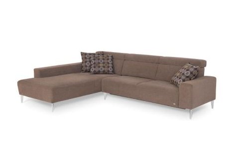 Polstergarnitur L-Form Stoffbezug braun Z22514