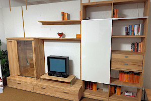 Wohnwand Kernbuche vollmassiv