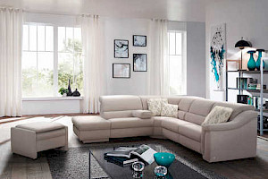 Polstergarnitur Z21956 - Stoffbezug, Relaxfunktion