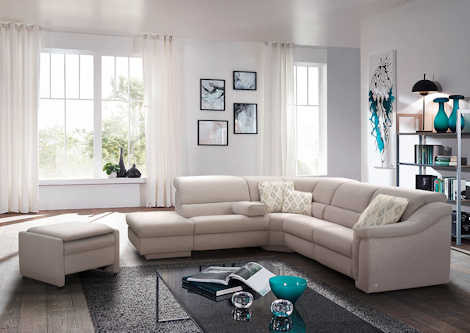 Polstergarnitur Z21956 - Stoffbezug, Relaxfunktion