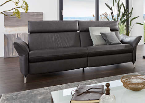 Ledersofa Z21959 - 2,5 Sitzer mit Funktion
