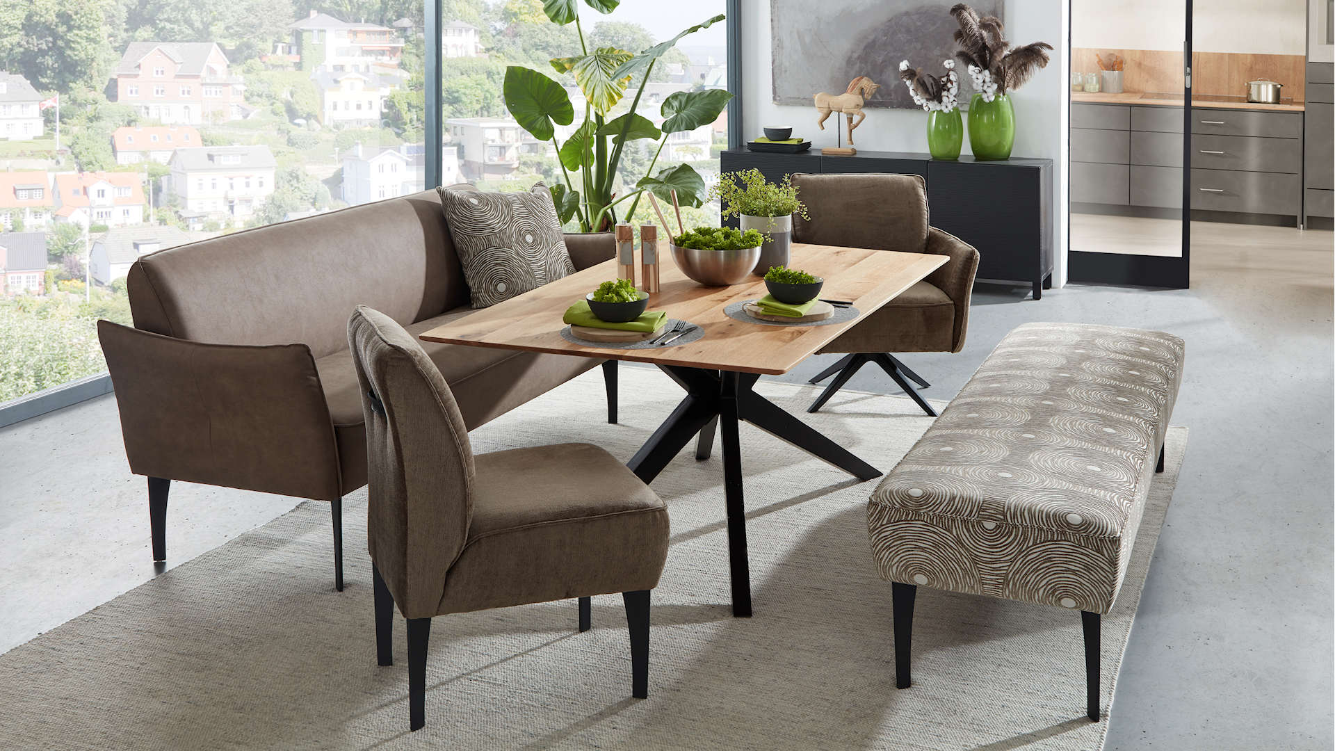 Polsterbank und Esszimmersessel Z21881