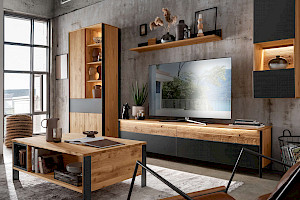 Wohnwand Massivholz Z21915-1