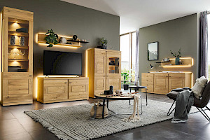 Anbauwand Z21991-2 - Wildeiche hell soft gebürstet