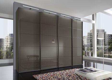 Kleiderschrank 4-türig Havanna Dekor/Glasfront Z22060-1