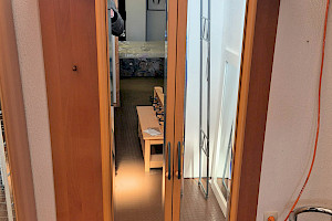 Garderobe Buche natur mit Spiegel