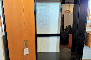 Garderobenkombi Eiche schwarz Buche natur