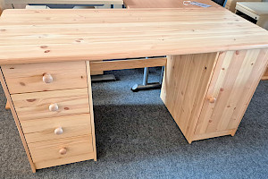 Massivholz-Schreibtisch 1 Tür, 4 SK
