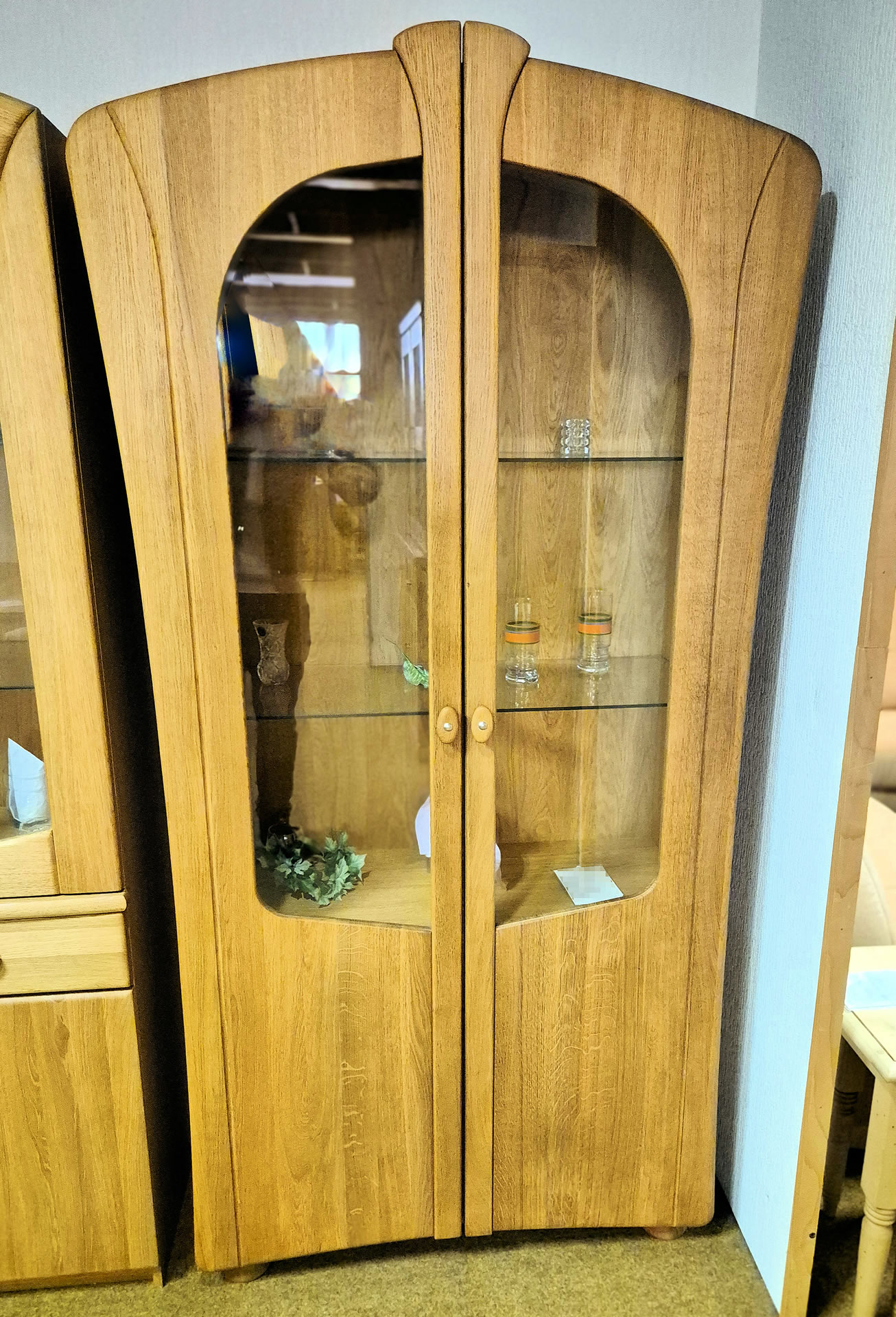 Gläserschrank Eiche Bio gewachst