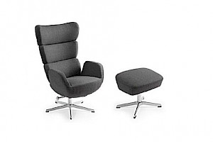 Drehsessel Z22089-1 - Stoffbezug, inkl. Hocker