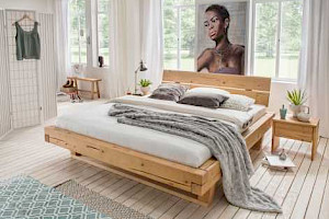 Balkenbett Z22180-1 - massiv Fichte