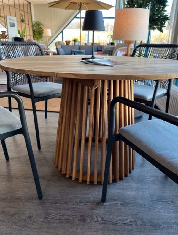 Gartentisch rund Teakholz massiv