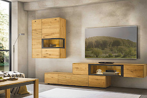 Wohnwand Z22166-1 - Kastanie massiv