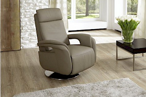 Sessel Z22202 - Lederbezug mocca, verstellbar