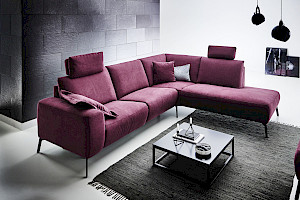 Polstereckgarnitur Stoff bordeaux Z22239