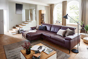 Ledersofa mit Funkion Z22242-1