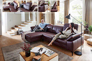 Ledersofa mit Funktion Z22242-2