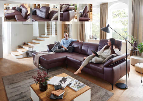 Ledersofa mit Funktion Z22242-2