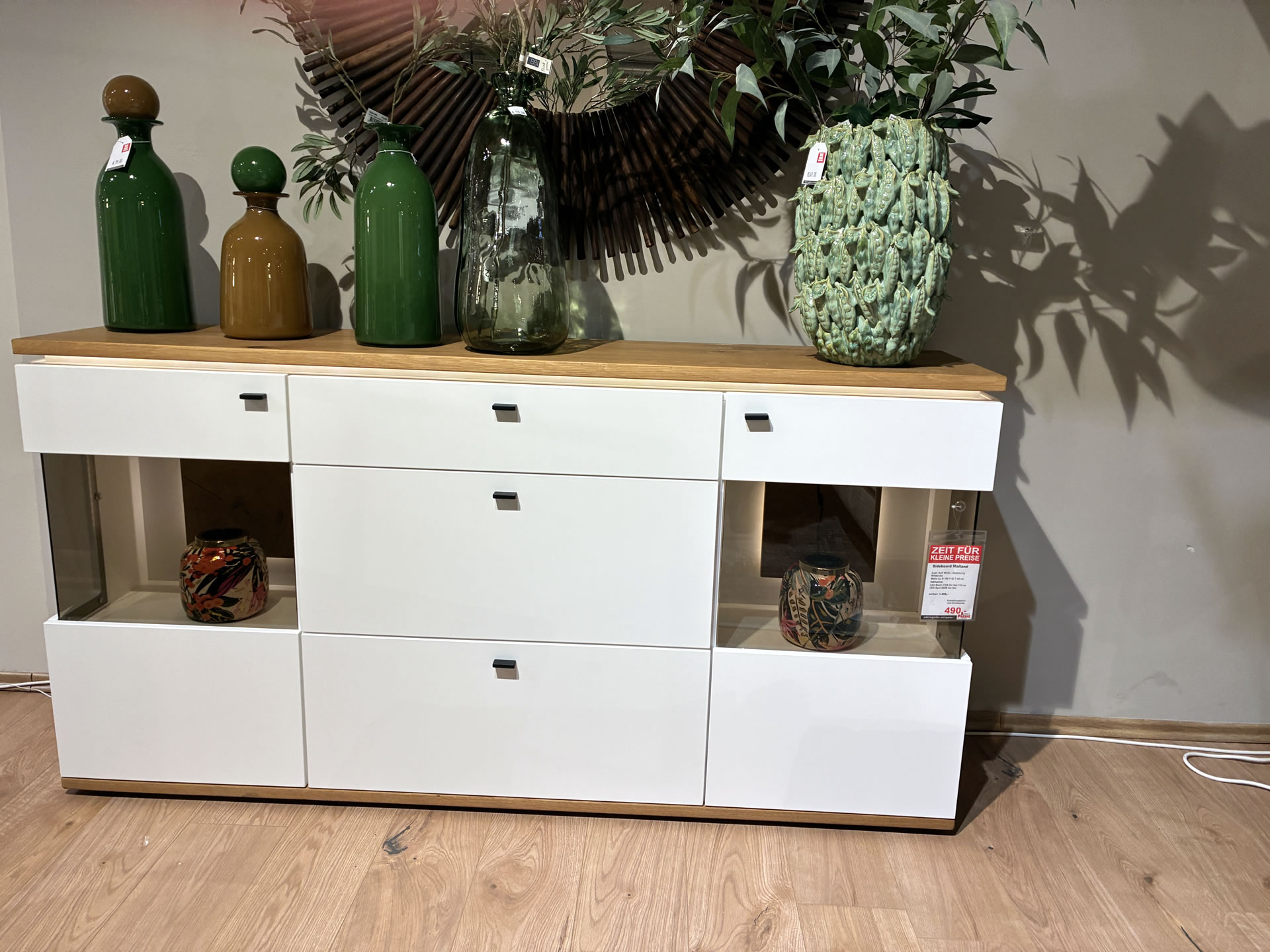 Sideboard Mailand in Soft-White- Wildeiche